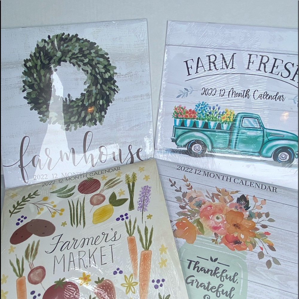 2021 Farmers market calendar set, Farmhouse Decor
